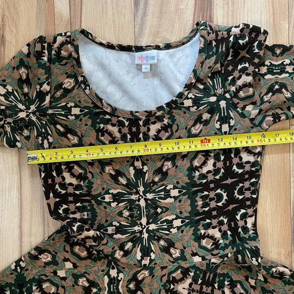 LuLaRoe Camo Short Sleeve Dress Camouflage, Size Medium - Picture 4 of 7